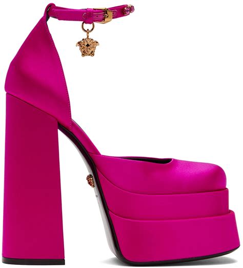 light pink versace platform heels|Versace platform heels 2021.